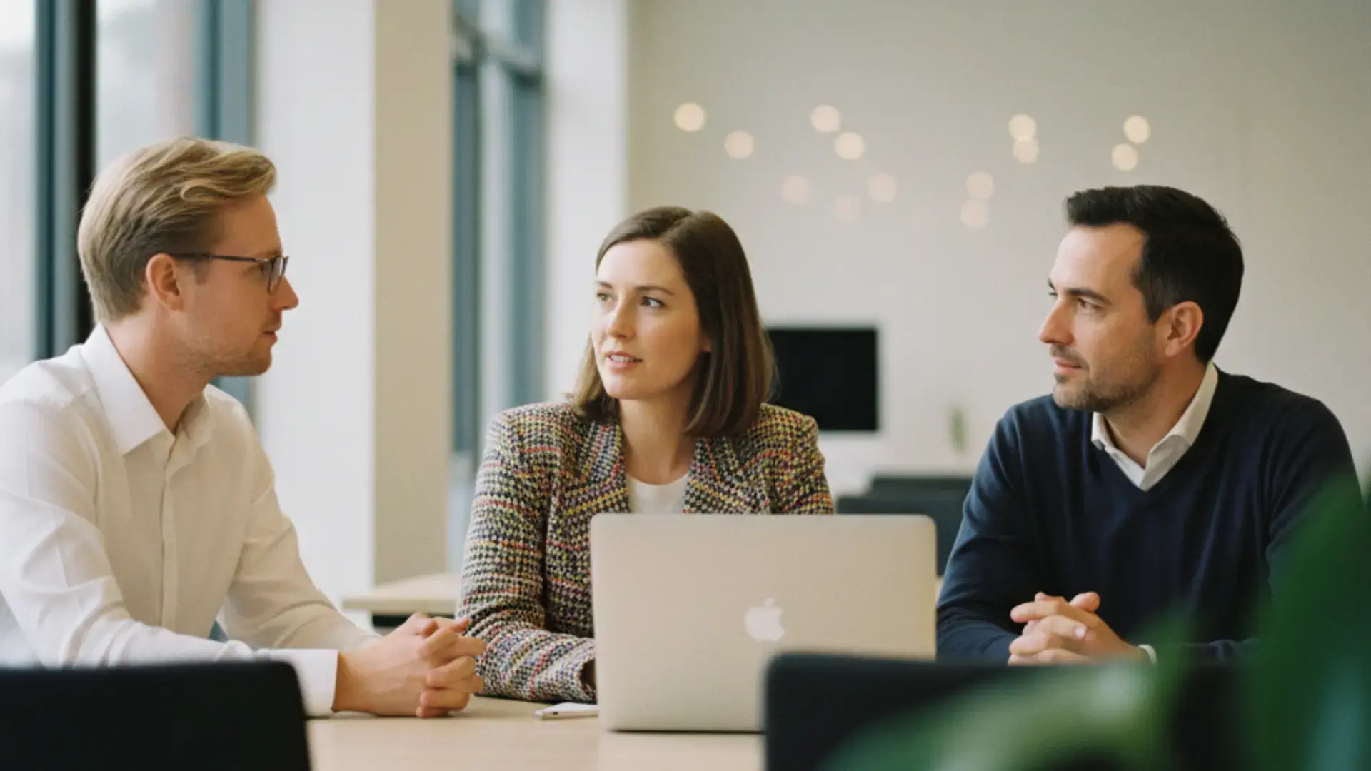 Marketing mit Laptop am Arbeiten 