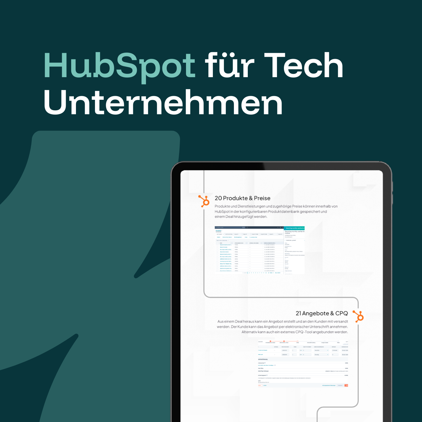 Teaser für E-Book Hubspot für Tech-Unternehmen